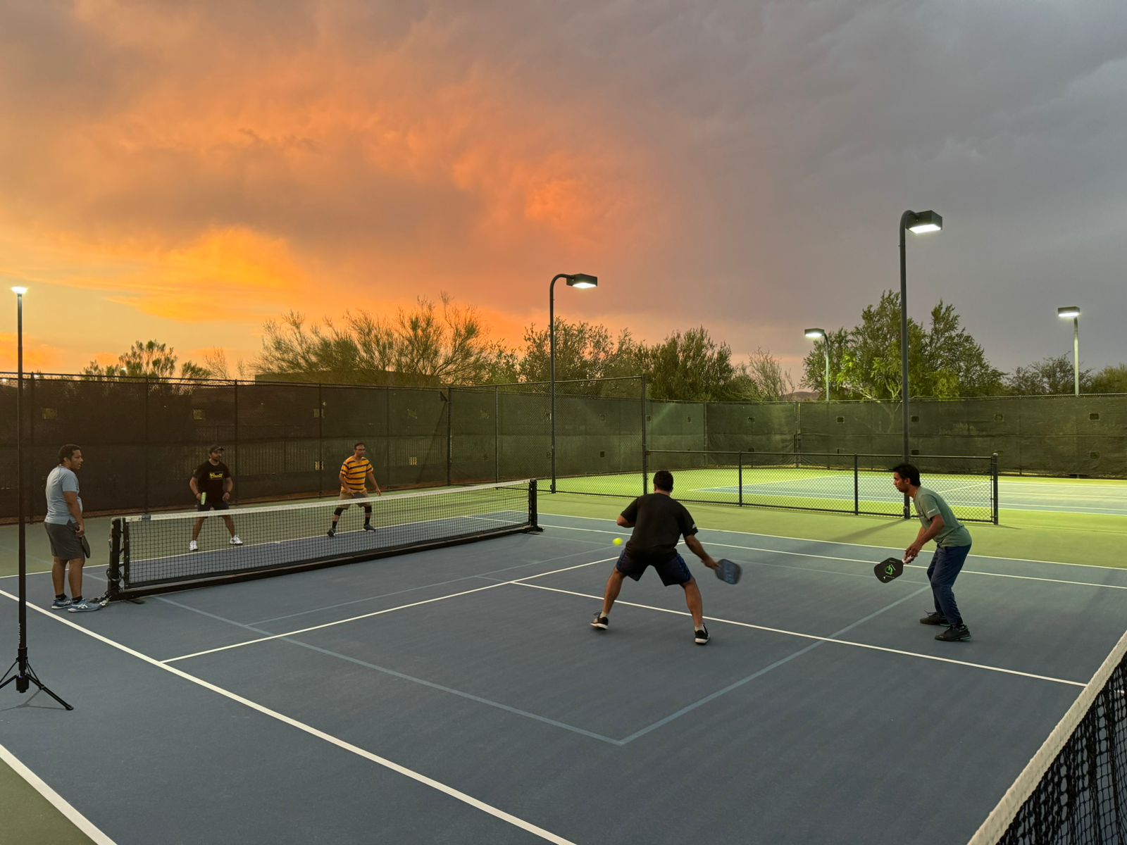 Players on community court